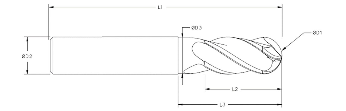 HRC 55~58 End Mill & Ball Nose